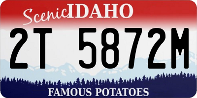 ID license plate 2T5872M