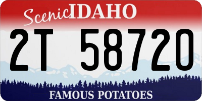 ID license plate 2T5872O