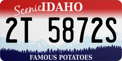 ID license plate 2T5872S
