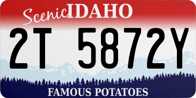 ID license plate 2T5872Y