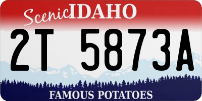 ID license plate 2T5873A