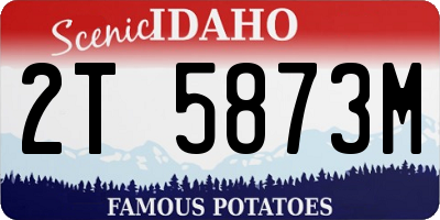 ID license plate 2T5873M