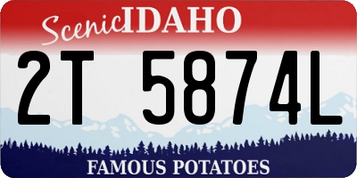 ID license plate 2T5874L
