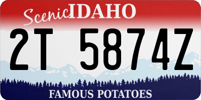 ID license plate 2T5874Z