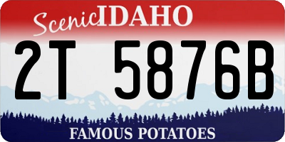 ID license plate 2T5876B