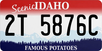 ID license plate 2T5876C