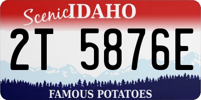 ID license plate 2T5876E
