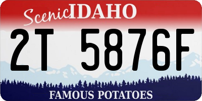 ID license plate 2T5876F