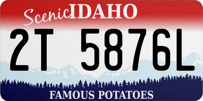 ID license plate 2T5876L