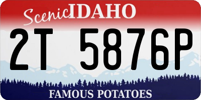 ID license plate 2T5876P