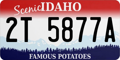 ID license plate 2T5877A