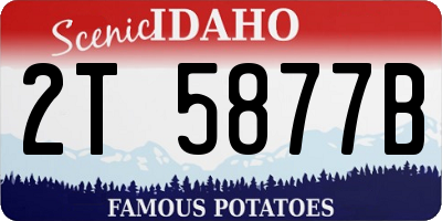 ID license plate 2T5877B