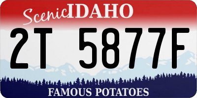 ID license plate 2T5877F