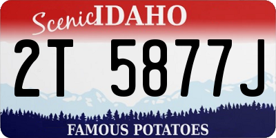 ID license plate 2T5877J