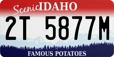 ID license plate 2T5877M