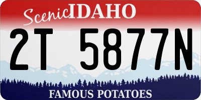 ID license plate 2T5877N
