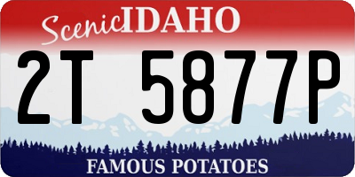 ID license plate 2T5877P