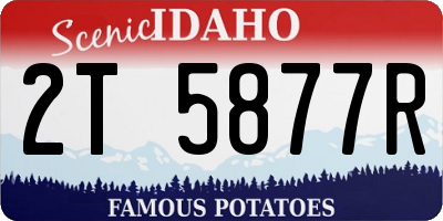 ID license plate 2T5877R