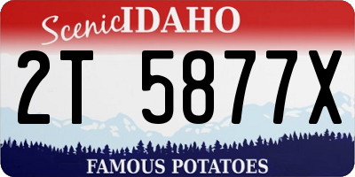 ID license plate 2T5877X
