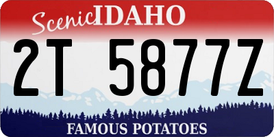ID license plate 2T5877Z