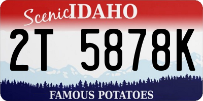 ID license plate 2T5878K