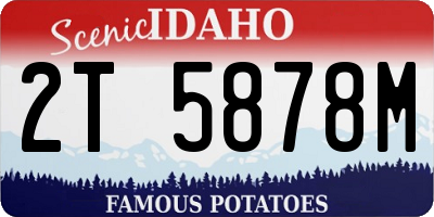 ID license plate 2T5878M