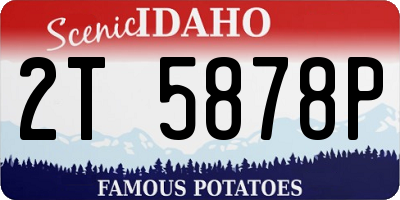 ID license plate 2T5878P