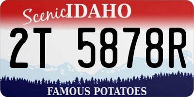 ID license plate 2T5878R