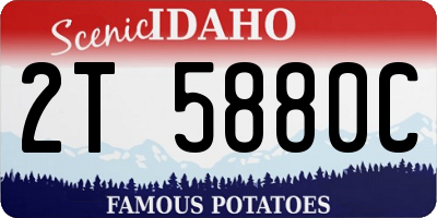 ID license plate 2T5880C
