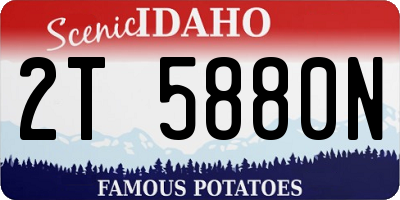 ID license plate 2T5880N