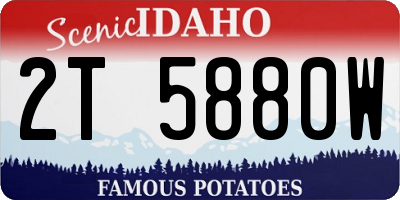 ID license plate 2T5880W