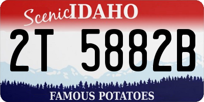 ID license plate 2T5882B