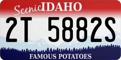 ID license plate 2T5882S
