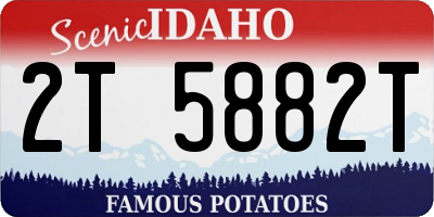 ID license plate 2T5882T