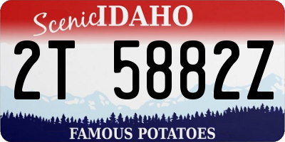 ID license plate 2T5882Z