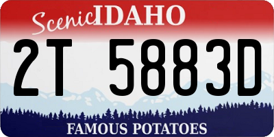 ID license plate 2T5883D