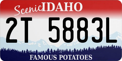 ID license plate 2T5883L