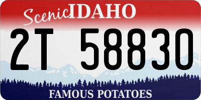 ID license plate 2T5883O