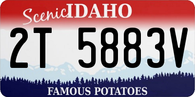 ID license plate 2T5883V