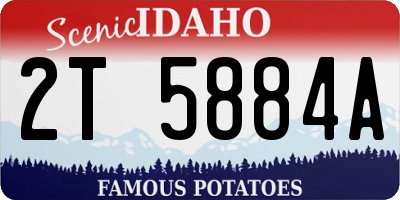 ID license plate 2T5884A