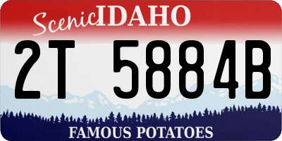 ID license plate 2T5884B