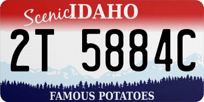 ID license plate 2T5884C