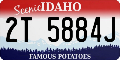 ID license plate 2T5884J