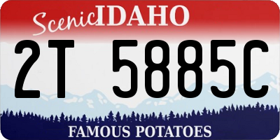 ID license plate 2T5885C