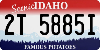 ID license plate 2T5885I