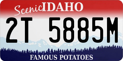 ID license plate 2T5885M