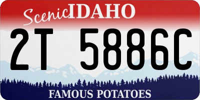 ID license plate 2T5886C