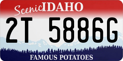 ID license plate 2T5886G