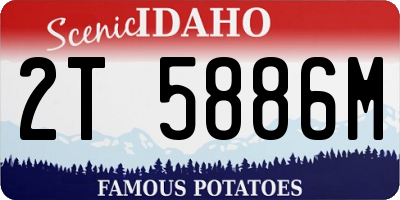 ID license plate 2T5886M