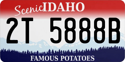 ID license plate 2T5888B